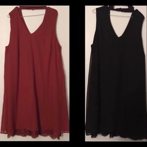 BUNDLE Bailey Blue Lace Peekaboo Hem Choker Dress